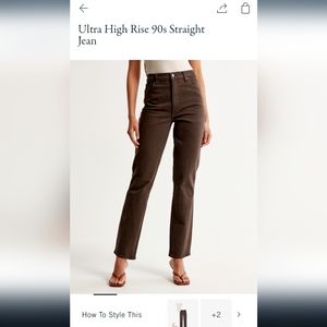 Abercrombie ultra highrise 90s strait jeans